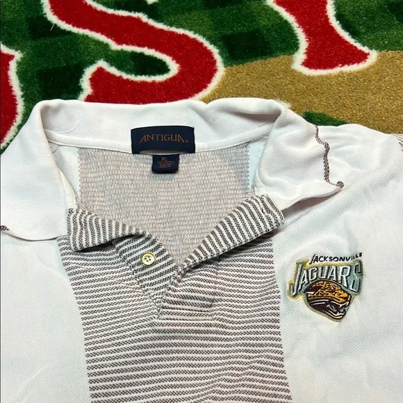 90's Vintage Jacksonville Jaguars Polo Collared Shirt Antigua Sz XL NFL Y2k - Picture 2 of 5